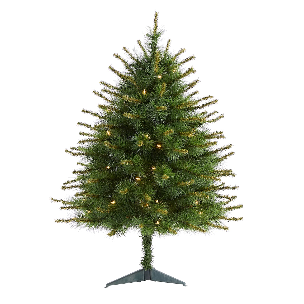 3ft. Pre-Lit New England Pine Artificial Christmas Tree, Clear LED Lights